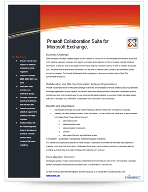 collaboration-datasheet Priasoft Collaboration Suite for Exchange datasheet (galsynch)