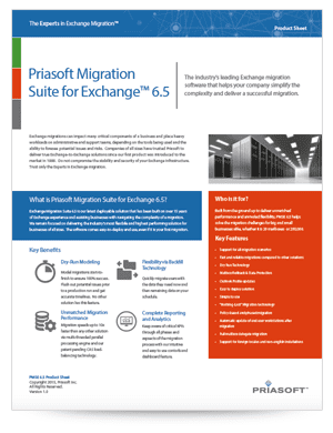migration-suite-for-exchange-product-sheet Download the Priasoft Migration Suite for Exchange (Exchange migration tools) product datasheet