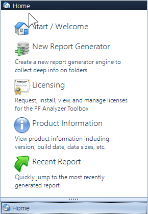 Public Folder Analysis Toolbox Home Section